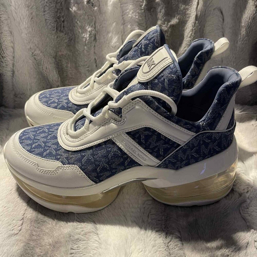 Michael Kors Leather and Canvas Platform Sneakers